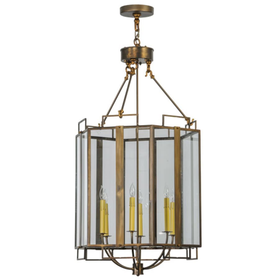 Meyda Tiffany Abbey 6 Light 24" Wide Taper Candle Pendant