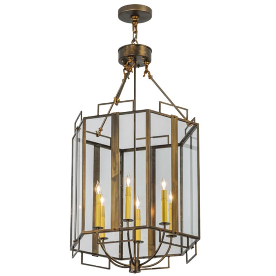 Meyda Tiffany Abbey 6 Light 24" Wide Taper Candle Pendant