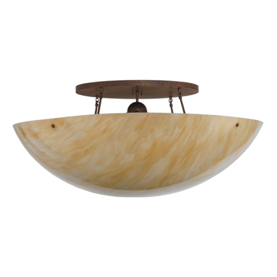 Meyda Tiffany Artesia 8 Light 48" Wide Semi-Flush Bowl Ceiling Fixture - Cortez Gold Finish