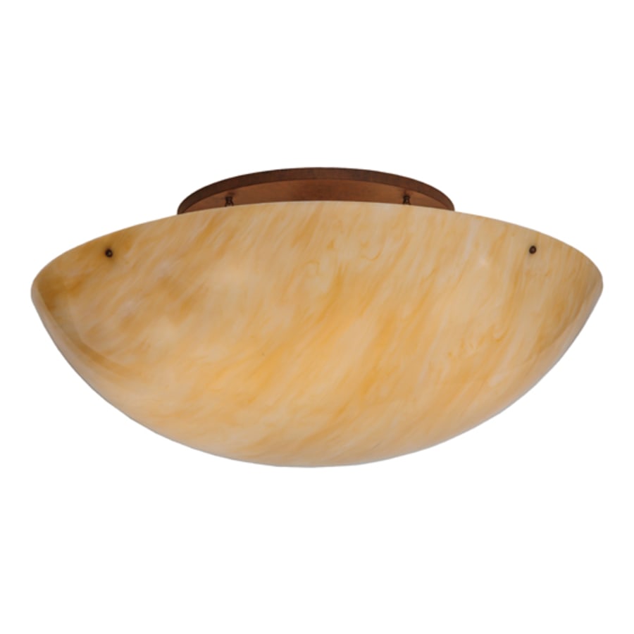Meyda Tiffany Artesia 8 Light 48" Wide Semi-Flush Bowl Ceiling Fixture - Cortez Gold Finish