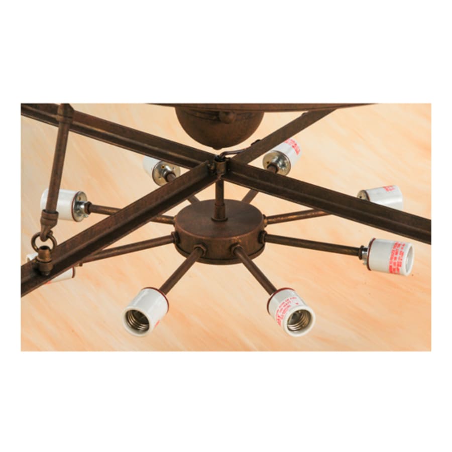Meyda Tiffany Artesia 8 Light 48" Wide Semi-Flush Bowl Ceiling Fixture - Cortez Gold Finish
