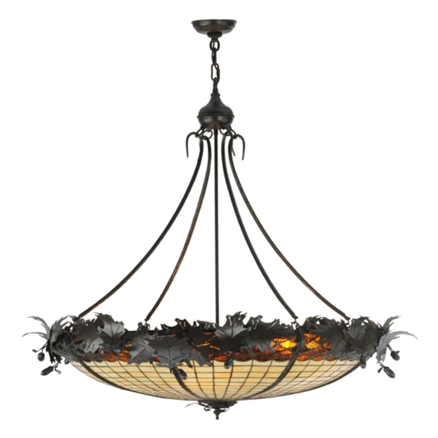 Meyda Tiffany Greenbriar Oak 6 Light 45" Wide Pendant