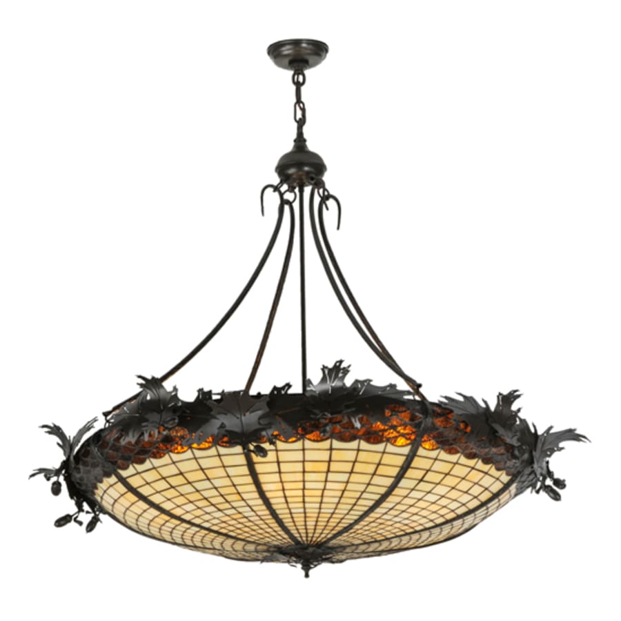 Meyda Tiffany Greenbriar Oak 6 Light 45" Wide Pendant