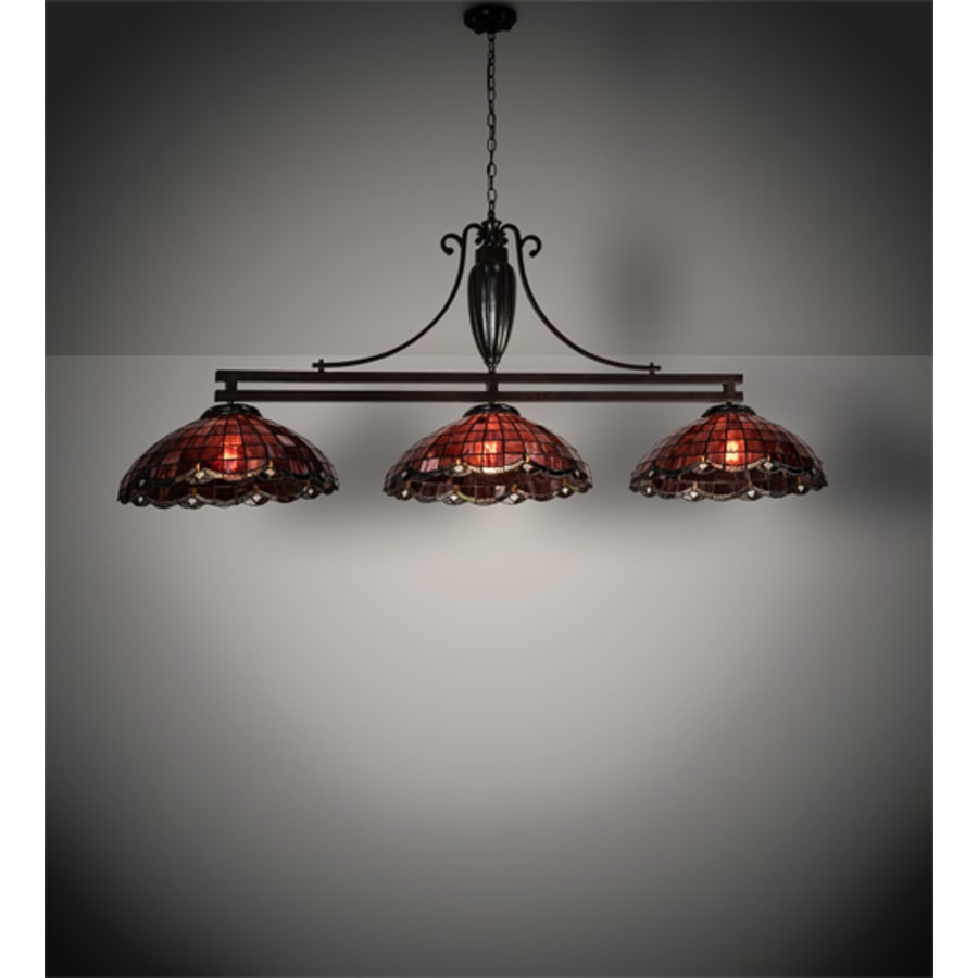 Meyda Tiffany Elan 3 Light 86" Wide Linear Pendant