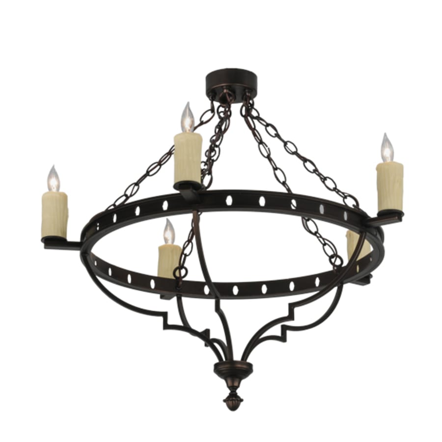 Meyda Tiffany Bottini 5 Light 31" Wide Semi-Flush Ceiling Fixture