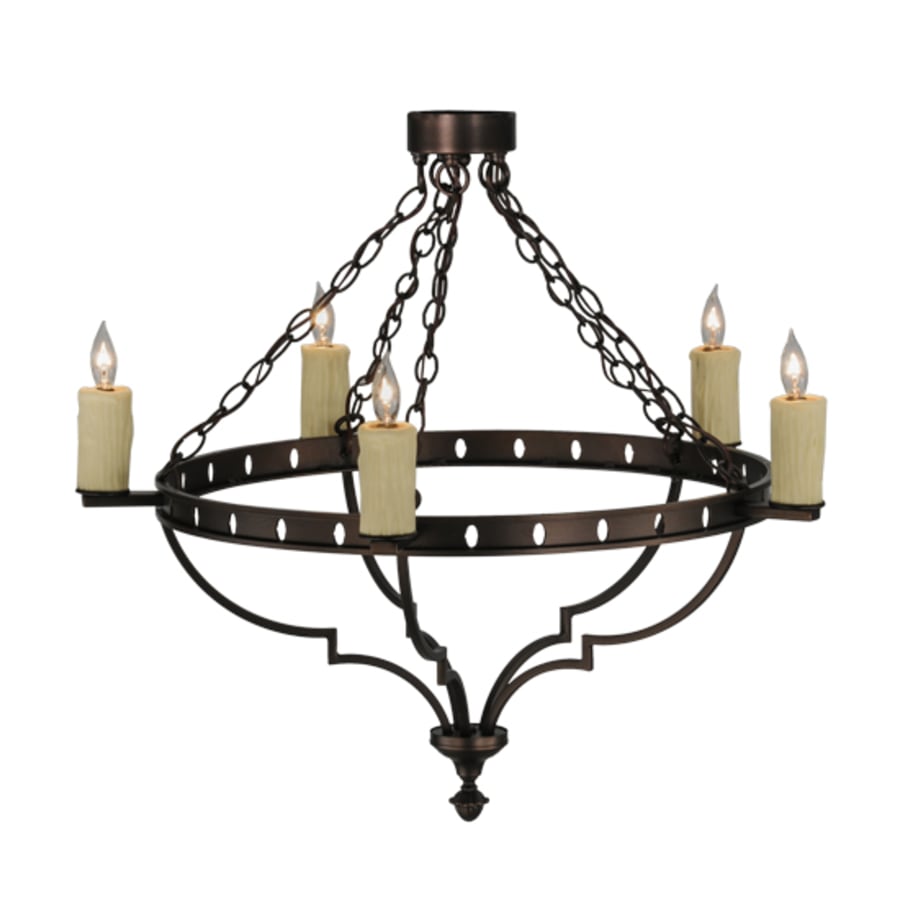 Meyda Tiffany Bottini 5 Light 31" Wide Semi-Flush Ceiling Fixture