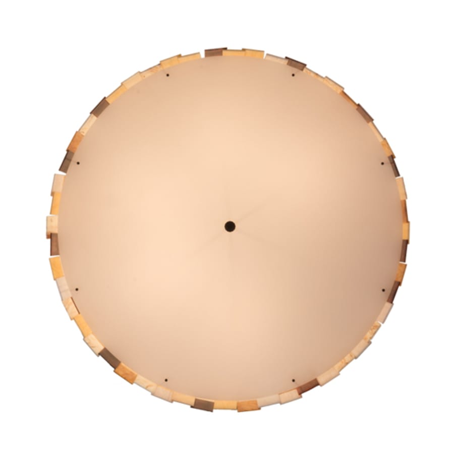 Meyda Tiffany Cilindro Calico 6 Light 24" Tall Flush Mount Drum Ceiling Fixture - Oil Rubbed Bronze Finish