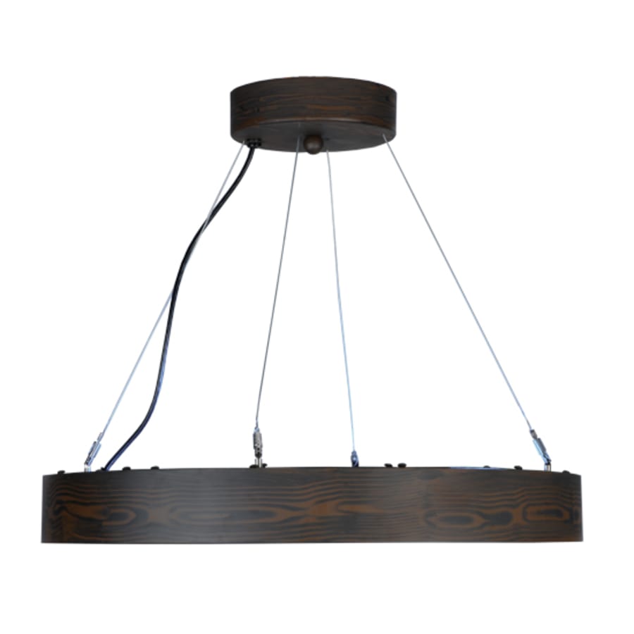 Meyda Tiffany Hickory Treasures 25" Wide Wood Pendant