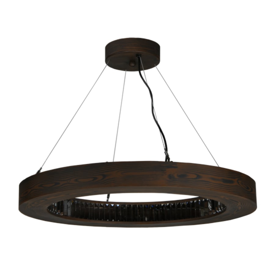 Meyda Tiffany Hickory Treasures 32" Wide Wood Pendant