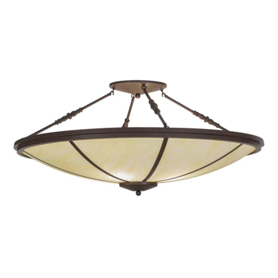Meyda Tiffany Commerce 4 Light 45" Wide Semi-Flush Bowl Ceiling Fixture - Cafe-Noir Finish
