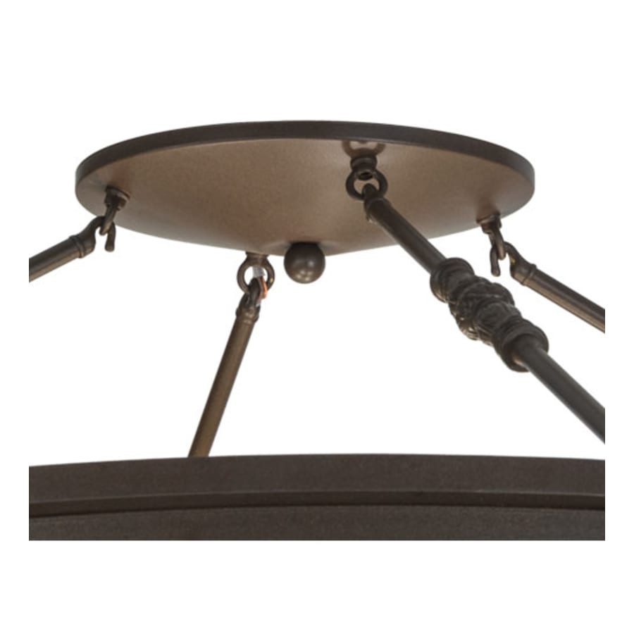 Meyda Tiffany Commerce 4 Light 45" Wide Semi-Flush Bowl Ceiling Fixture - Cafe-Noir Finish