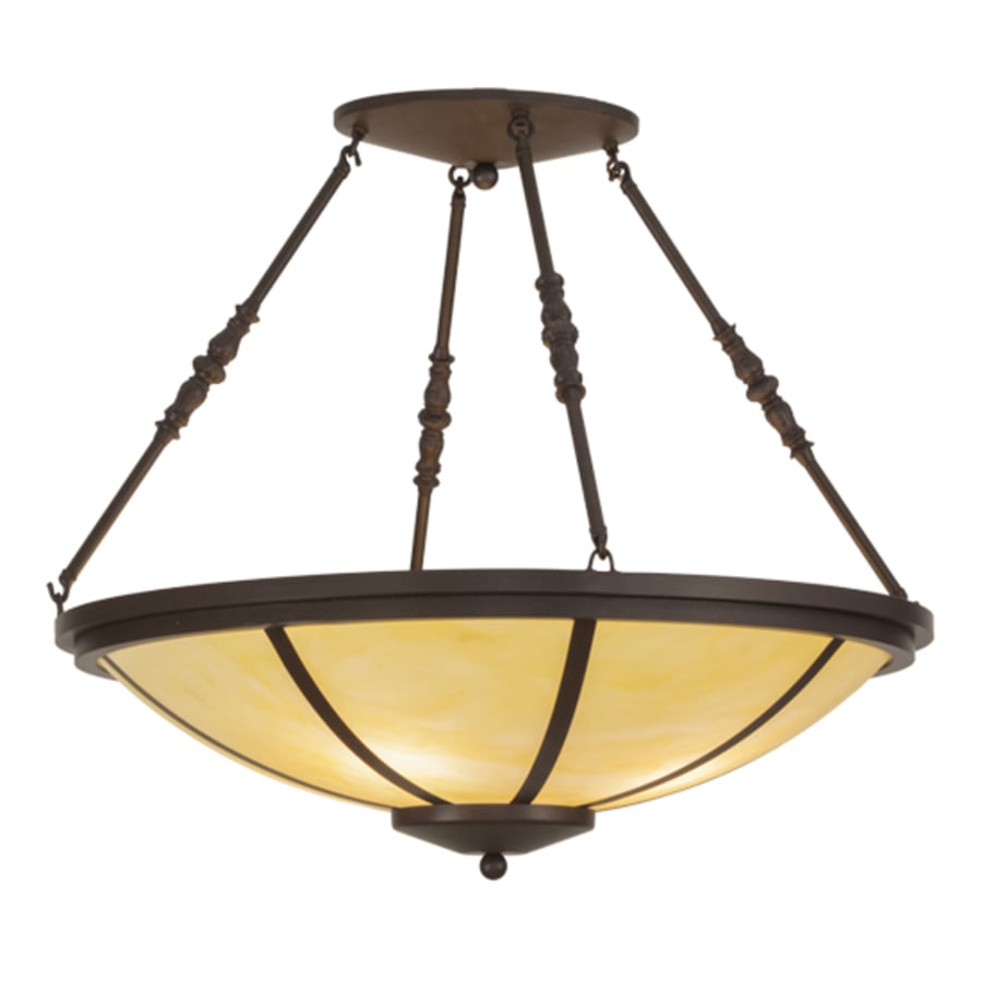 Meyda Tiffany Commerce 4 Light 30" Wide Semi-Flush Bowl Ceiling Fixture