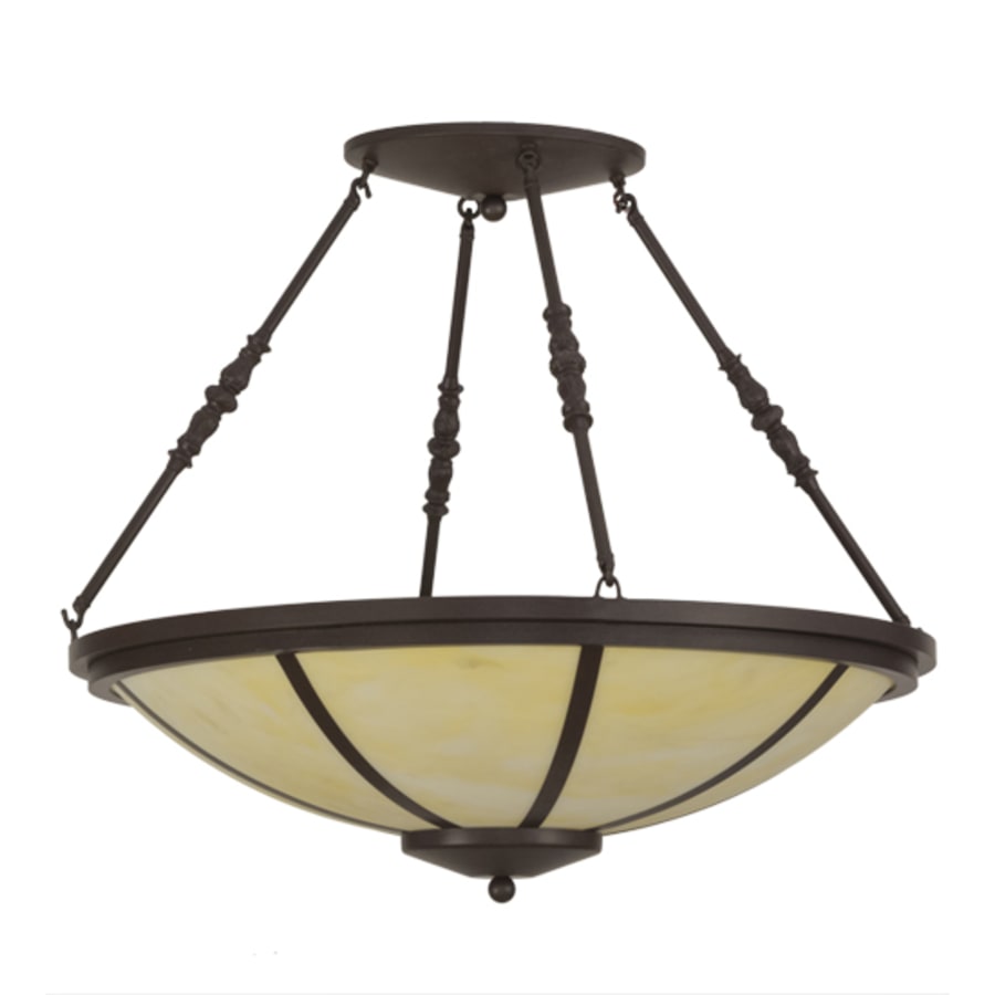 Meyda Tiffany Commerce 4 Light 30" Wide Semi-Flush Bowl Ceiling Fixture