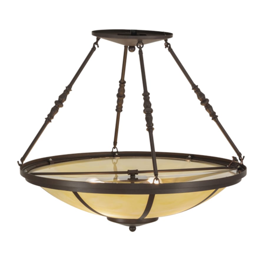 Meyda Tiffany Commerce 4 Light 30" Wide Semi-Flush Bowl Ceiling Fixture