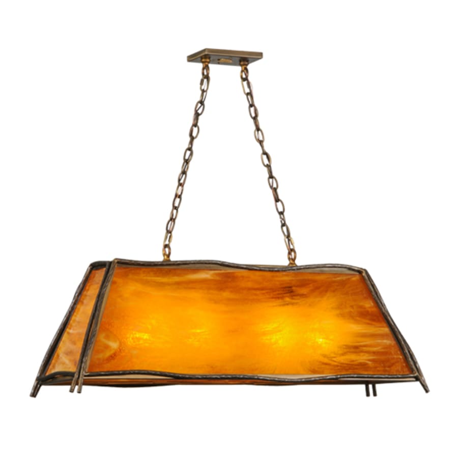 Meyda Tiffany Sticks 4 Light 42" Wide Linear Pendant