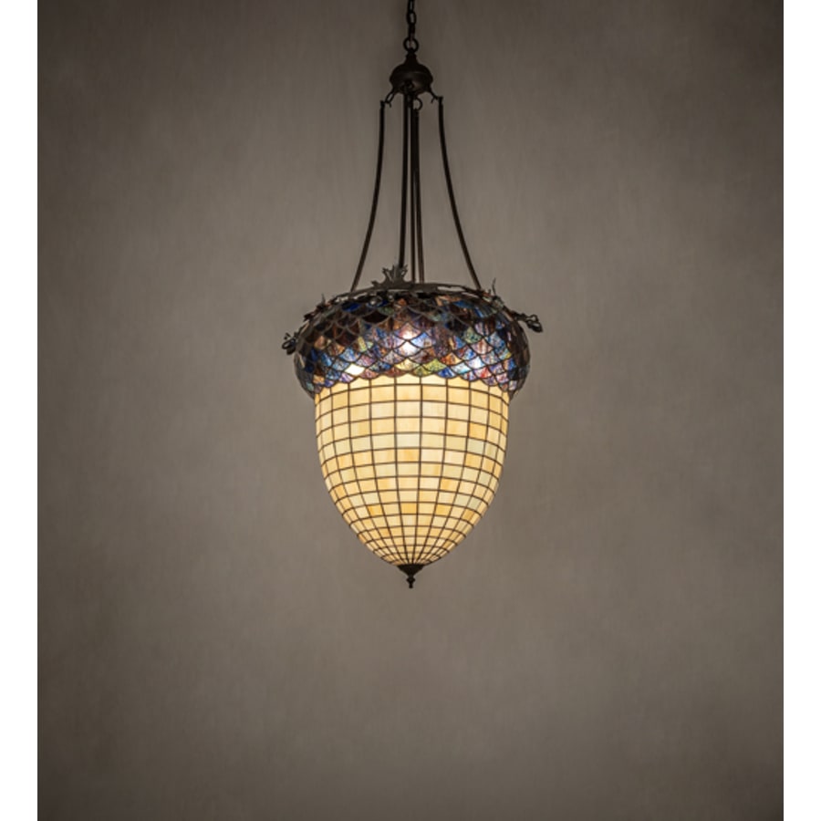 Meyda Tiffany Greenbriar Oak 3 Light 24" Wide Pendant