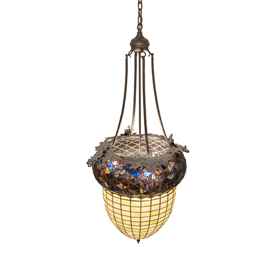 Meyda Tiffany Greenbriar Oak 3 Light 24" Wide Pendant