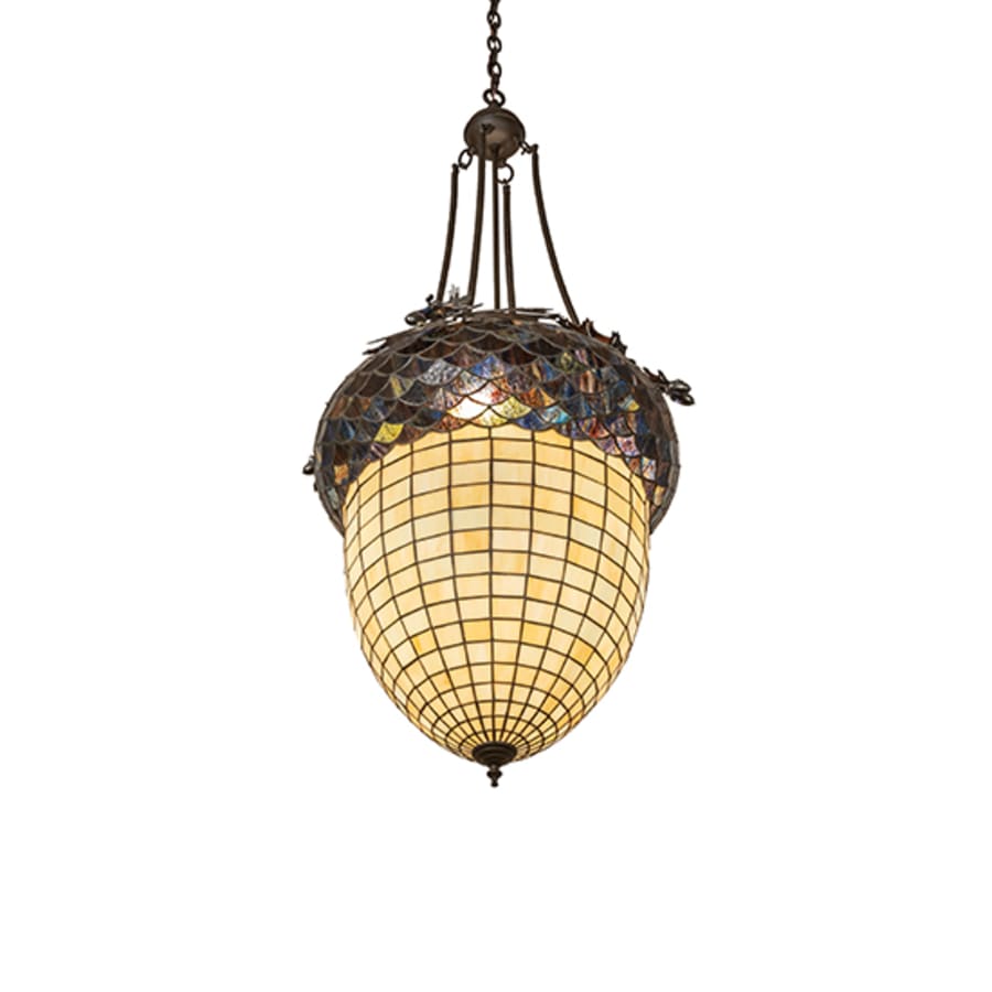 Meyda Tiffany Greenbriar Oak 3 Light 24" Wide Pendant