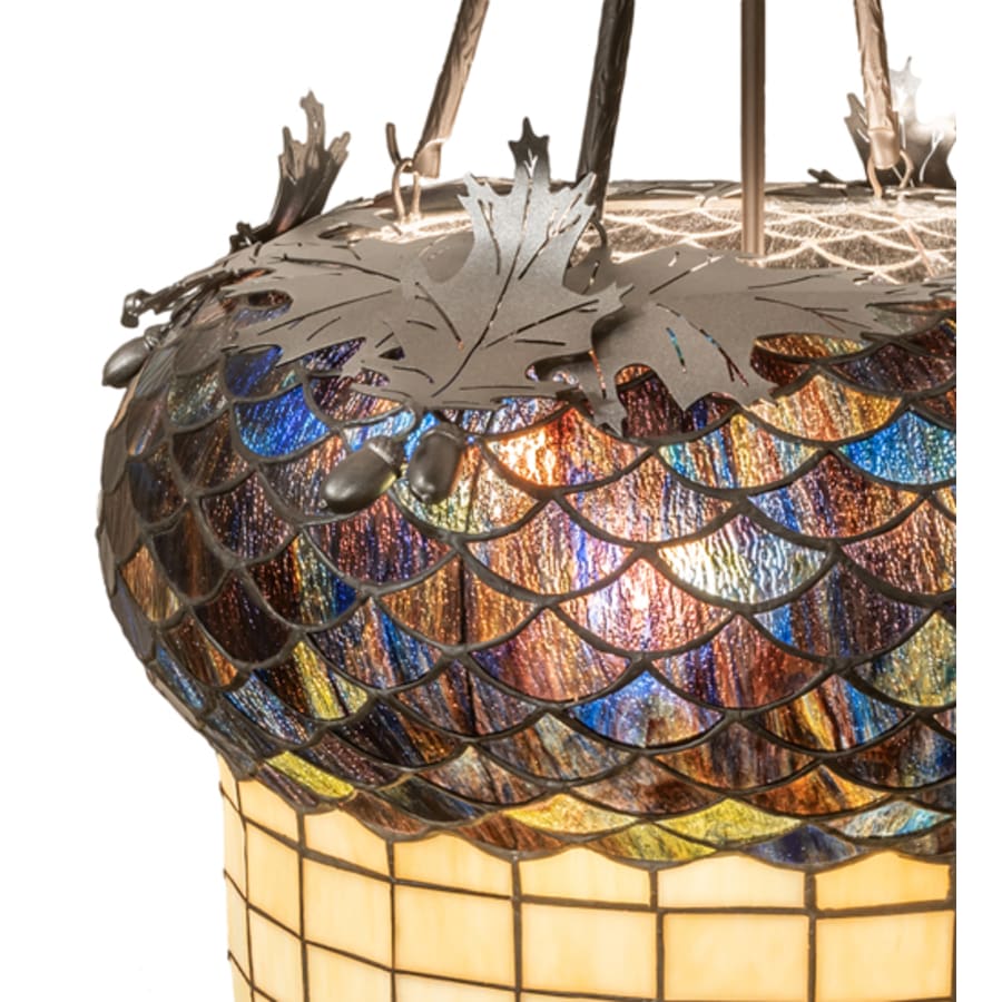 Meyda Tiffany Greenbriar Oak 3 Light 24" Wide Pendant