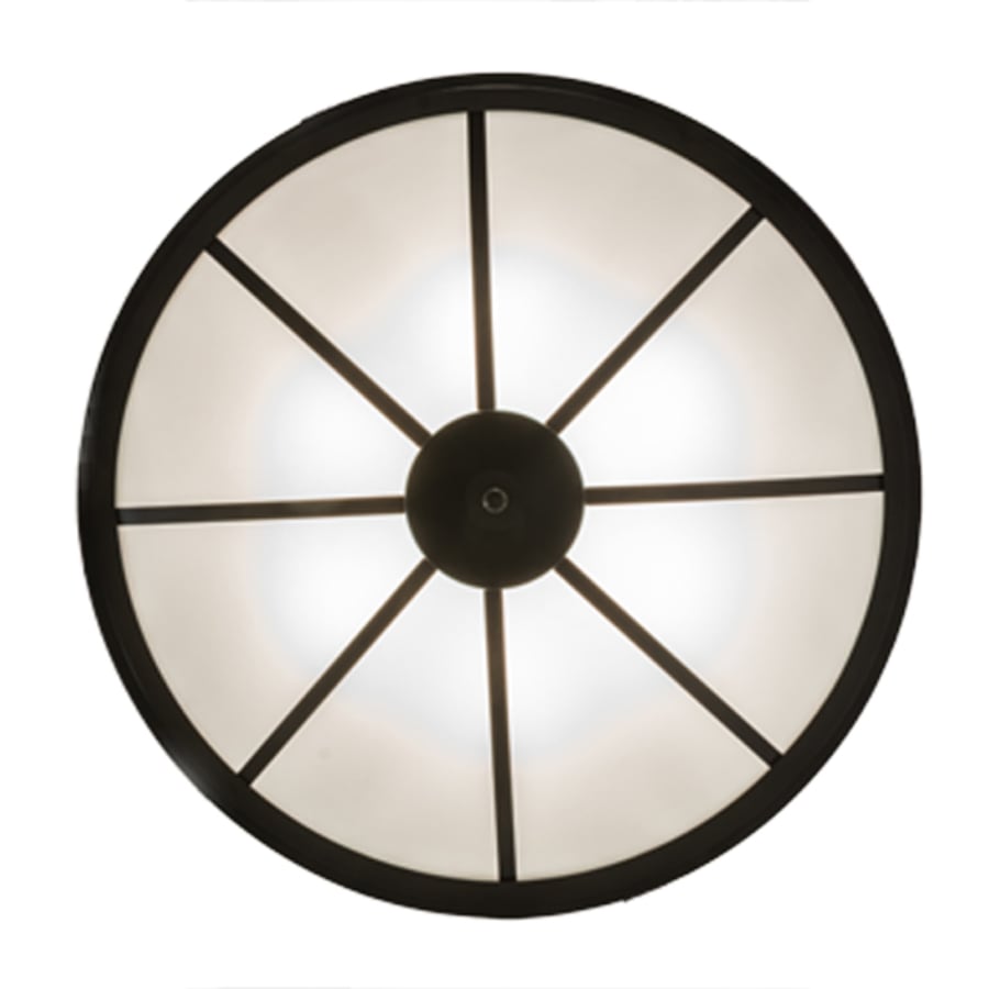 Meyda Tiffany Commerce 6 Light 36" Wide Semi-Flush Bowl Ceiling Fixture - Timeless Bronze Finish