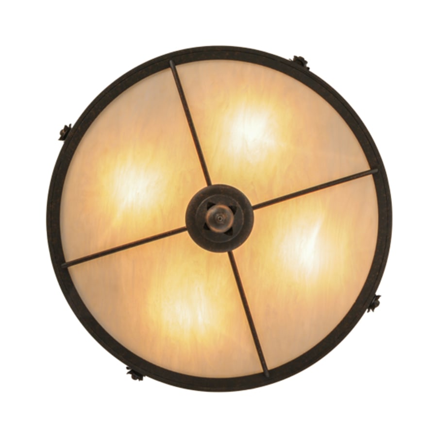 Meyda Tiffany Arabesque 4 Light 28" Wide Semi-Flush Bowl Ceiling Fixture - Copper Rust Finish