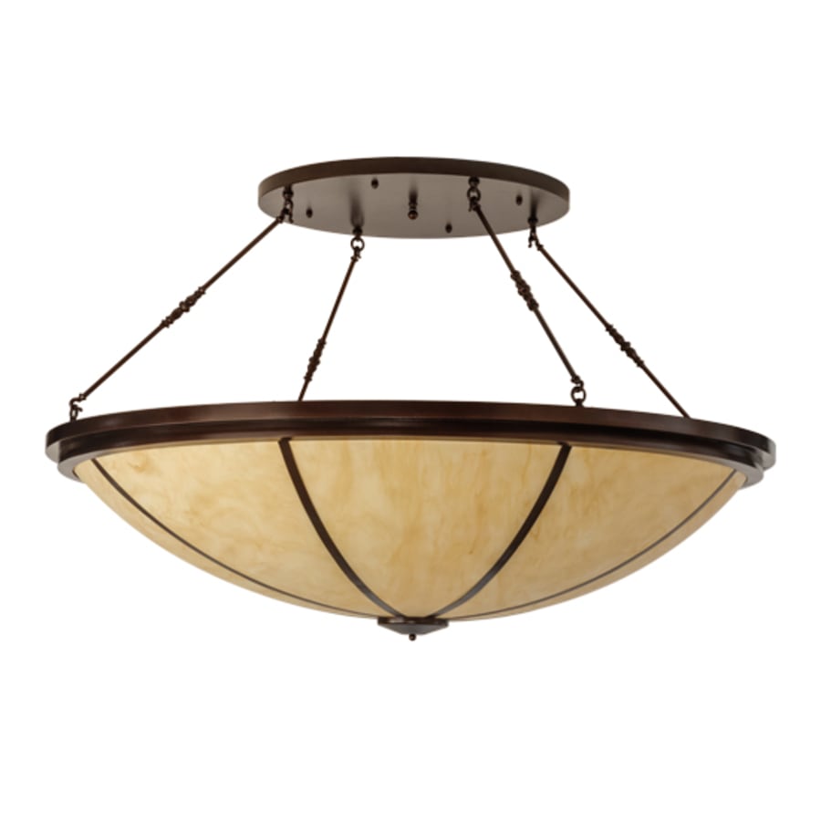 Meyda Tiffany Commerce 8 Light 72" Wide Semi-Flush Bowl Ceiling Fixture - Copper Vein Finish