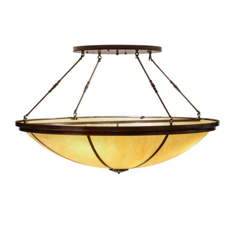 Meyda Tiffany Commerce 8 Light 72" Wide Semi-Flush Bowl Ceiling Fixture - Copper Vein Finish