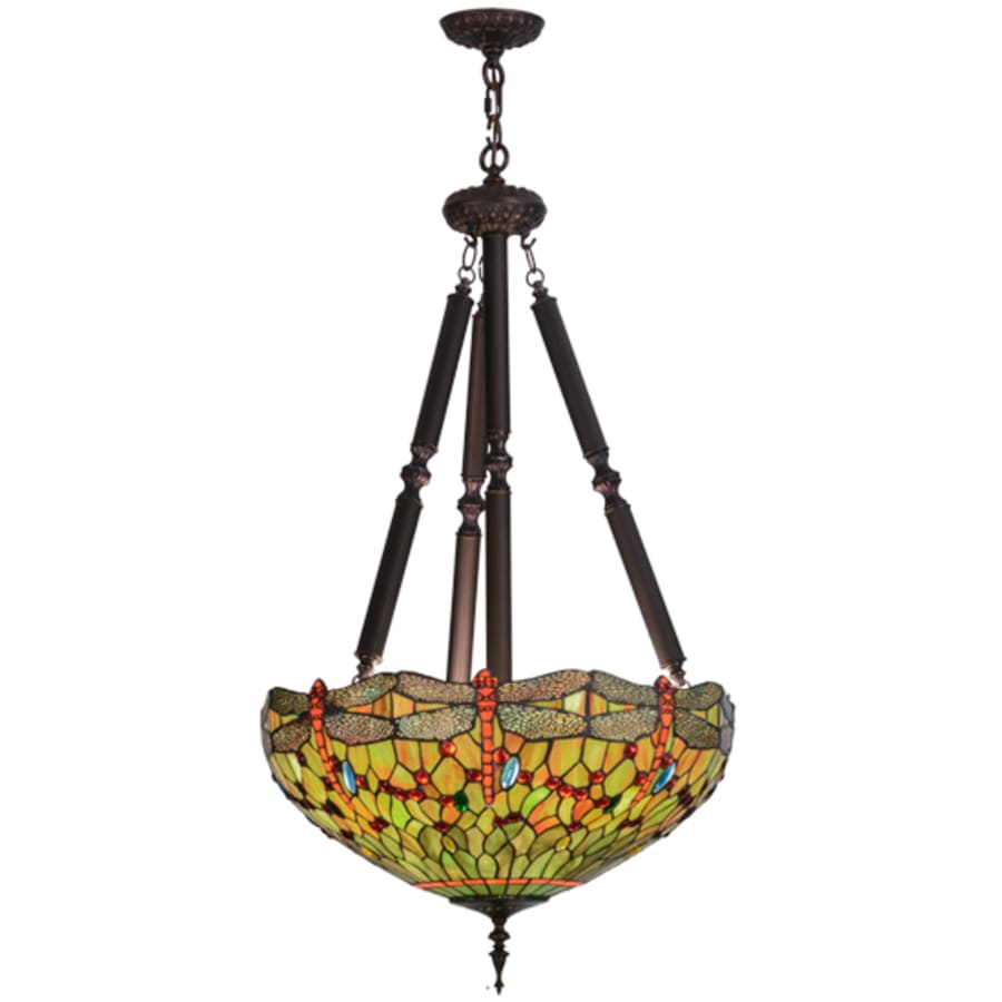 Meyda Tiffany Tiffany Hanginghead Dragonfly 5 Light 22" Wide Pendant