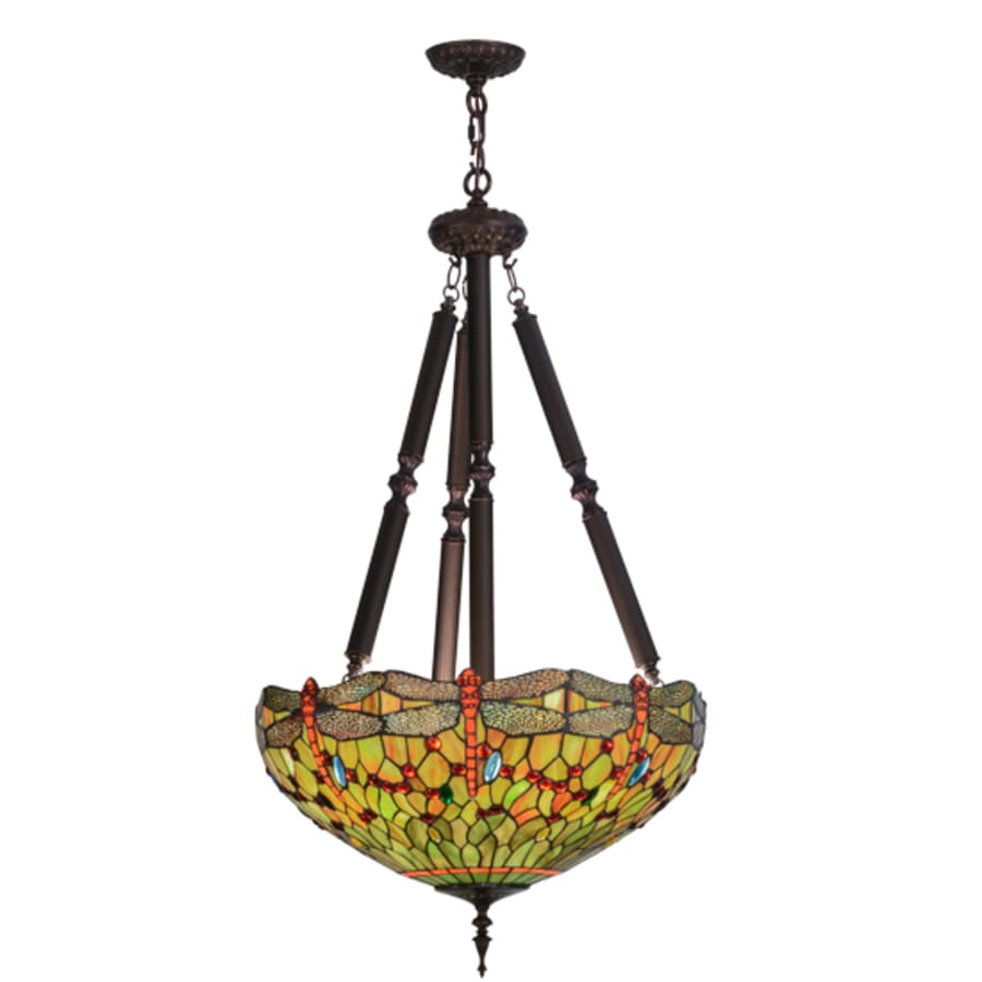 Meyda Tiffany Tiffany Hanginghead Dragonfly 5 Light 22" Wide Pendant