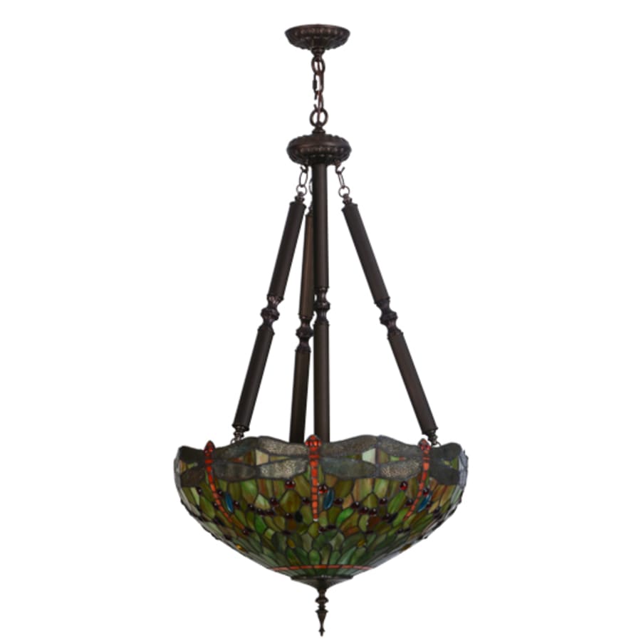 Meyda Tiffany Tiffany Hanginghead Dragonfly 5 Light 22" Wide Pendant