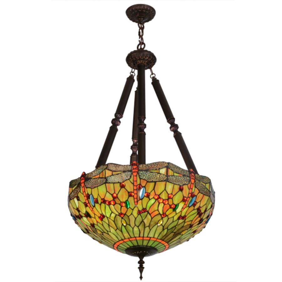 Meyda Tiffany Tiffany Hanginghead Dragonfly 5 Light 22" Wide Pendant