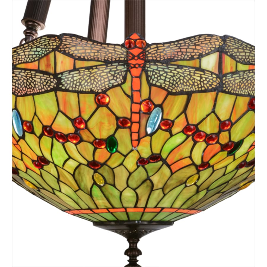 Meyda Tiffany Tiffany Hanginghead Dragonfly 5 Light 22" Wide Pendant