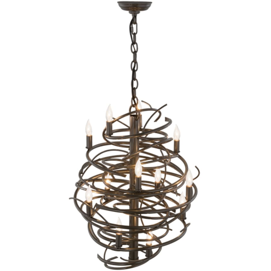Meyda Tiffany Cyclone 13 Light 20" Wide Taper Candle Pendant