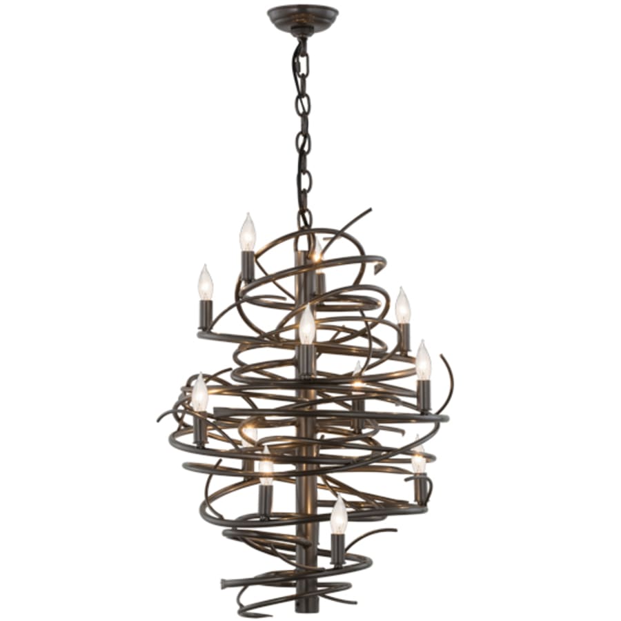Meyda Tiffany Cyclone 13 Light 20" Wide Taper Candle Pendant