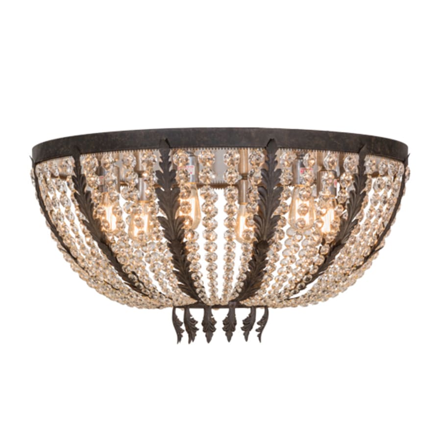 Meyda Tiffany Chrisanne 6 Light 32" Wide Flush Mount Bowl Ceiling Fixture