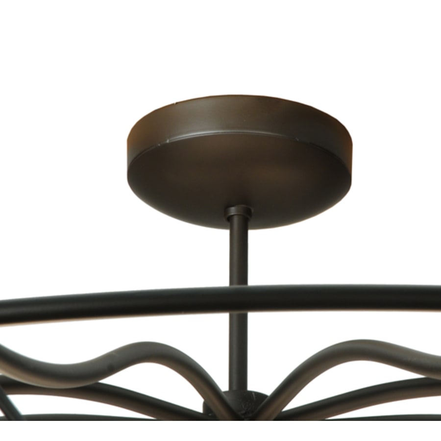 Meyda Tiffany Aspen 4 Light 53" Wide Semi-Flush Drum Ceiling Fixture