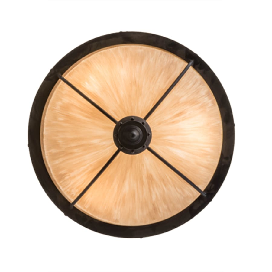 Meyda Tiffany Freya 3 Light 24" Wide Semi-Flush Bowl Ceiling Fixture - Costello Black Finish