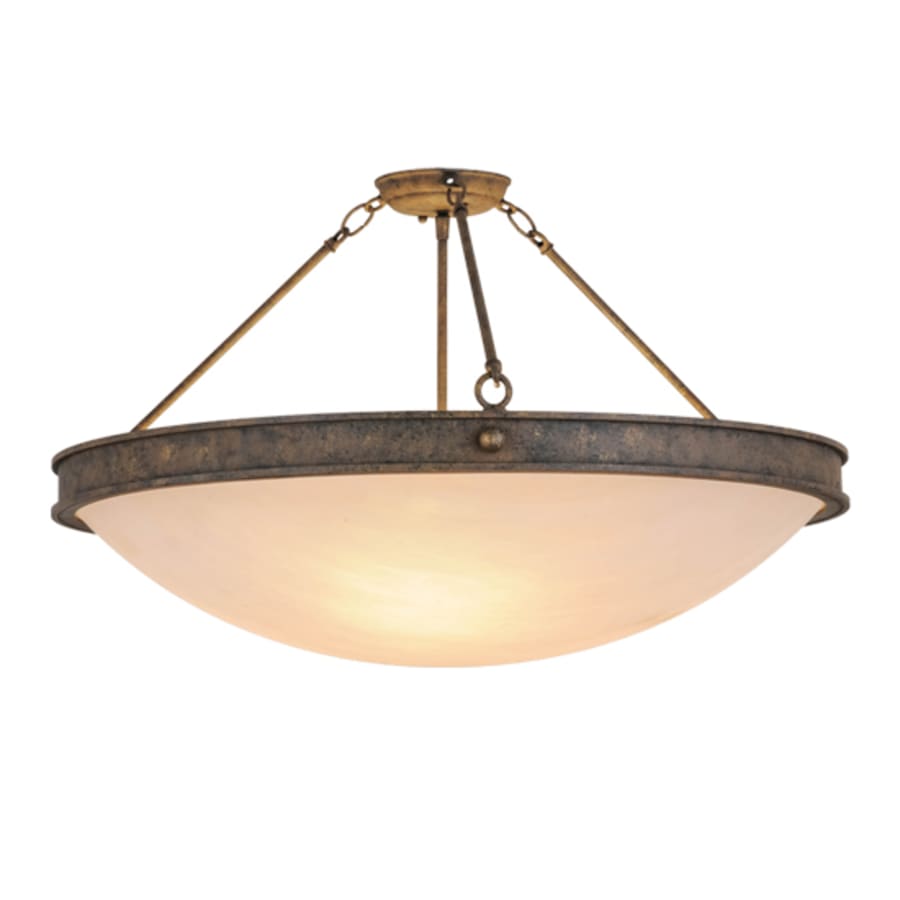 Meyda Tiffany Dionne 3 Light 30" Wide Semi-Flush Bowl Ceiling Fixture - Antiquity Finish
