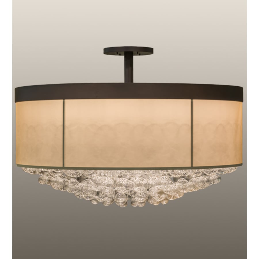 Meyda Tiffany Cilindro Bulle 15 Light 72" Wide Semi-Flush Waterfall Ceiling Fixture