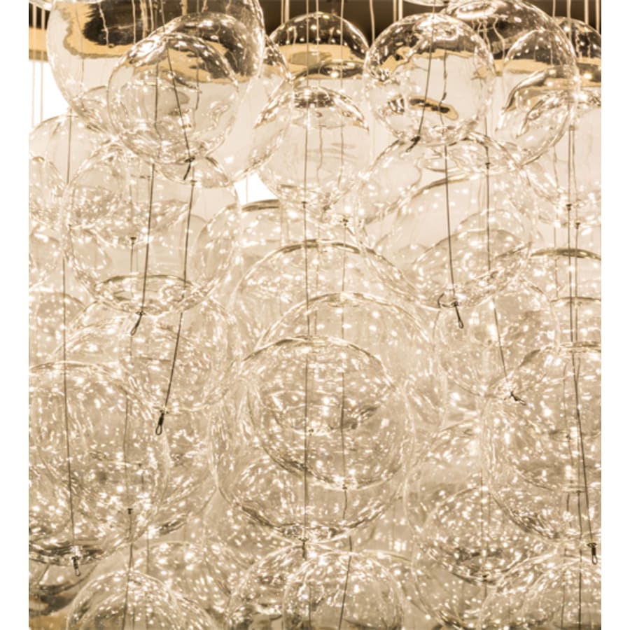 Meyda Tiffany Cilindro Bulle 15 Light 72" Wide Semi-Flush Waterfall Ceiling Fixture
