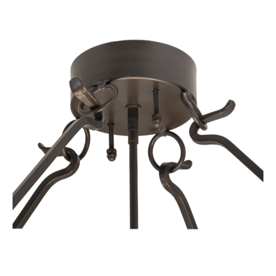 Meyda Tiffany Ceres 6 Light 50" Wide Semi-Flush Bowl Ceiling Fixture - Timeless Bronze Finish