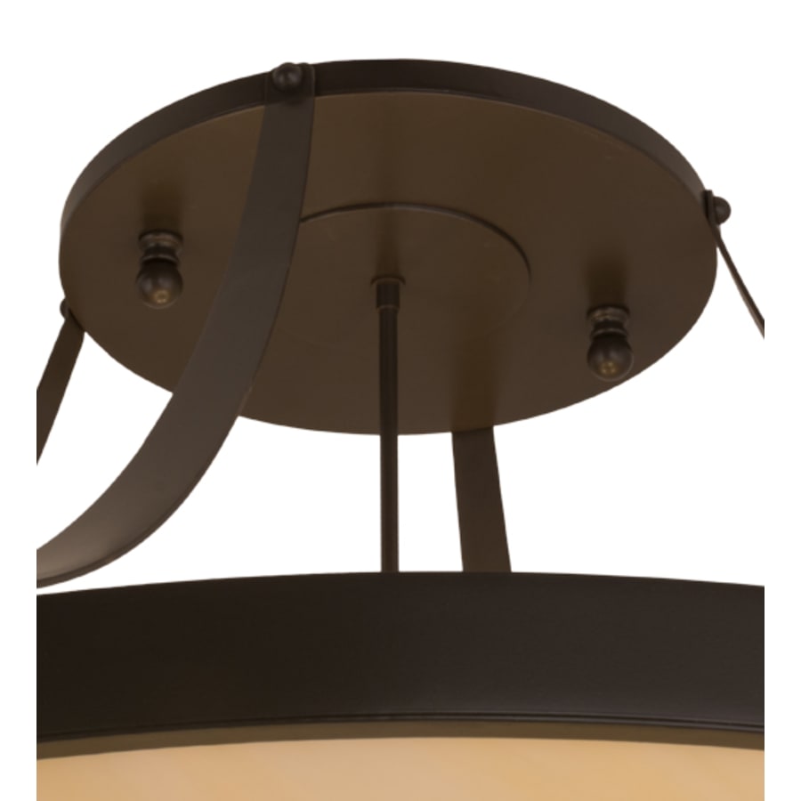 Meyda Tiffany Urban 8 Light 43" Wide Semi-Flush Bowl Ceiling Fixture - Timeless Bronze Finish