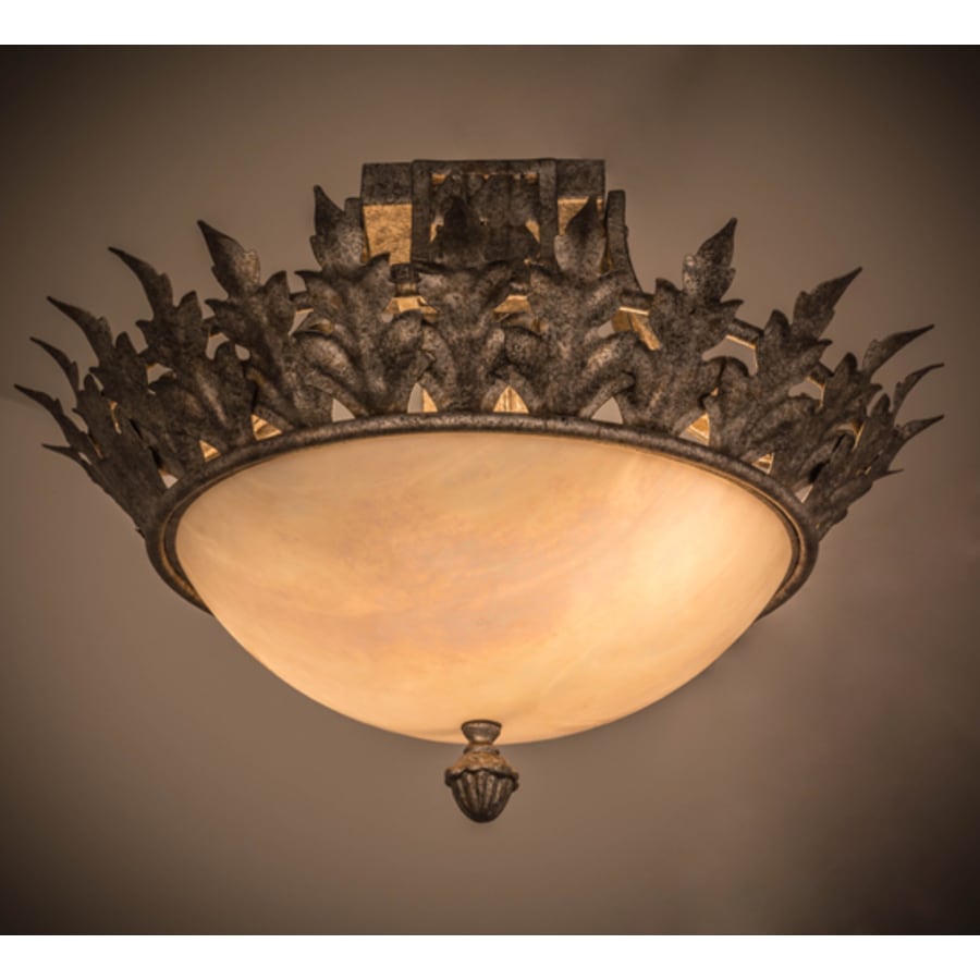 Meyda Tiffany Hampton 2 Light 16" Wide Semi-Flush Bowl Ceiling Fixture