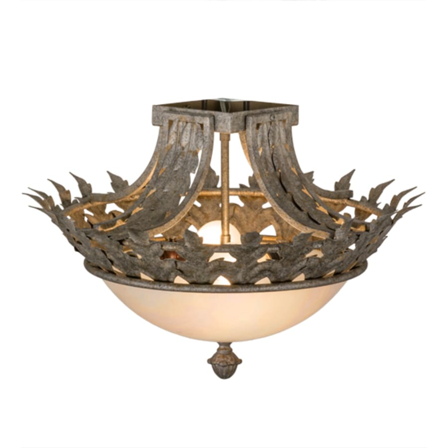 Meyda Tiffany Hampton 2 Light 16" Wide Semi-Flush Bowl Ceiling Fixture