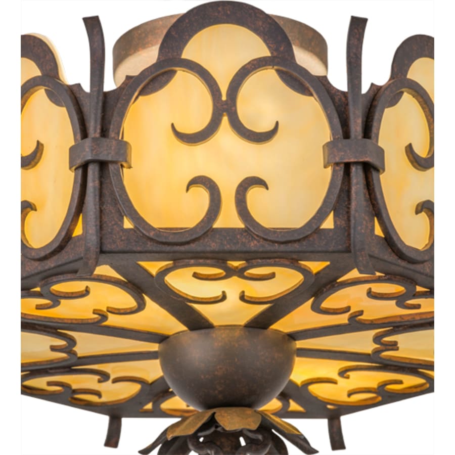 Meyda Tiffany Radha 2 Light 15" Wide Semi-Flush Drum Ceiling Fixture