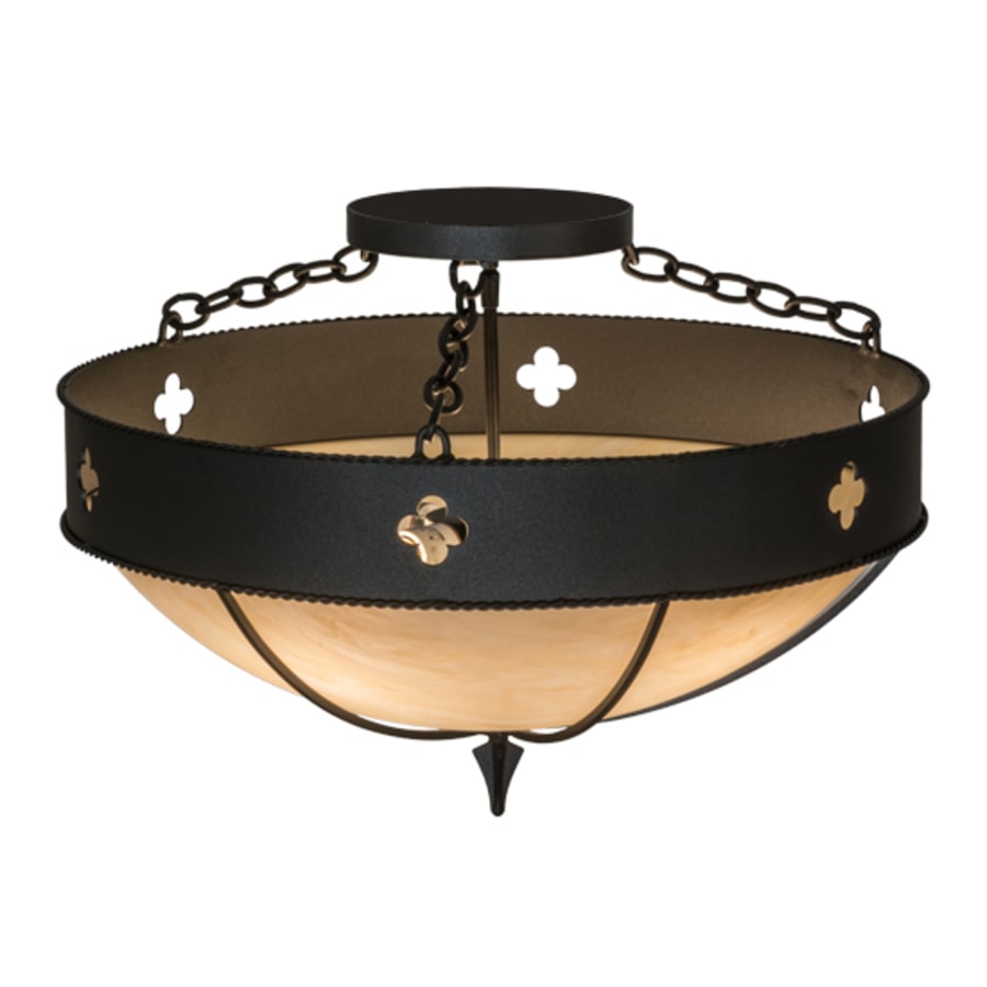 Meyda Tiffany Sabrina 4 Light 24" Wide Semi-Flush Bowl Ceiling Fixture