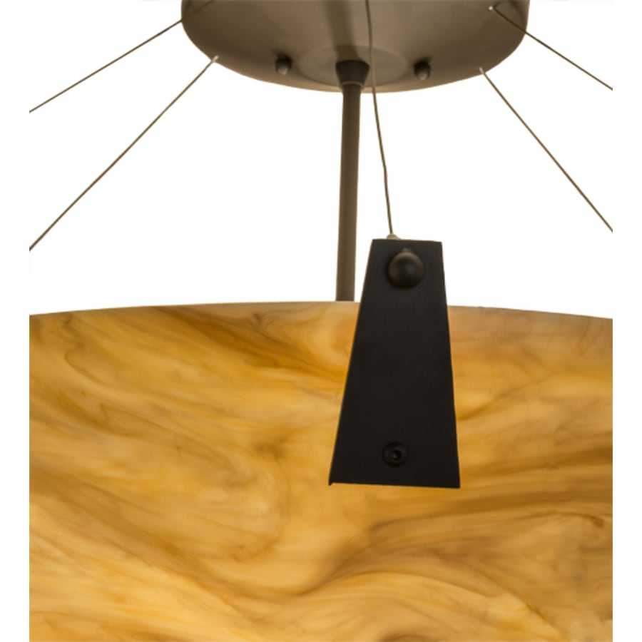 Meyda Tiffany Araneta 4 Light 37" Wide Semi-Flush Bowl Ceiling Fixture - Oil Rubbed Bronze Finish - GU24 Bulb Base