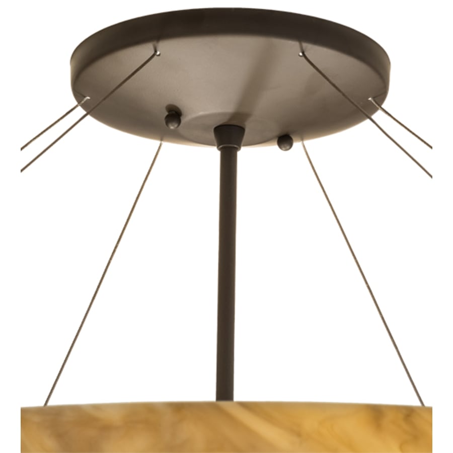 Meyda Tiffany Araneta 4 Light 37" Wide Semi-Flush Bowl Ceiling Fixture - Oil Rubbed Bronze Finish - GU24 Bulb Base
