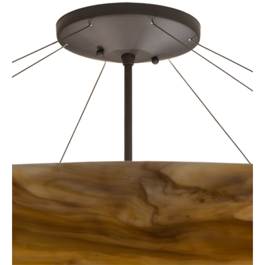 Meyda Tiffany Araneta 6 Light 49" Wide Semi-Flush Bowl Ceiling Fixture - Oil Rubbed Bronze Finish - GU24 Bulb Base