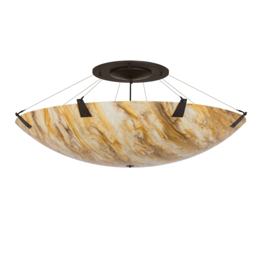 Meyda Tiffany Araneta 12 Light 61" Wide Semi-Flush Bowl Ceiling Fixture - Oil Rubbed Bronze Finish - Medium Bulb Base